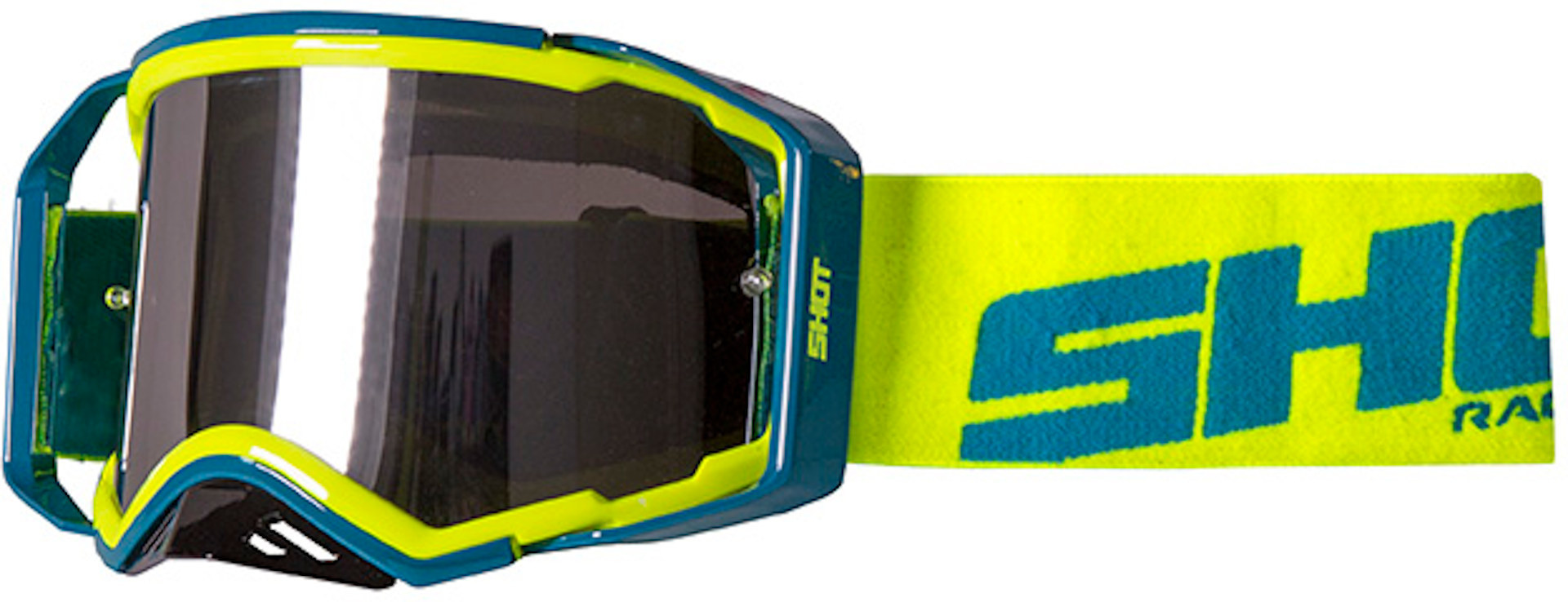 Shot Lite Lunettes Motocross Bleu Jaune unique taille