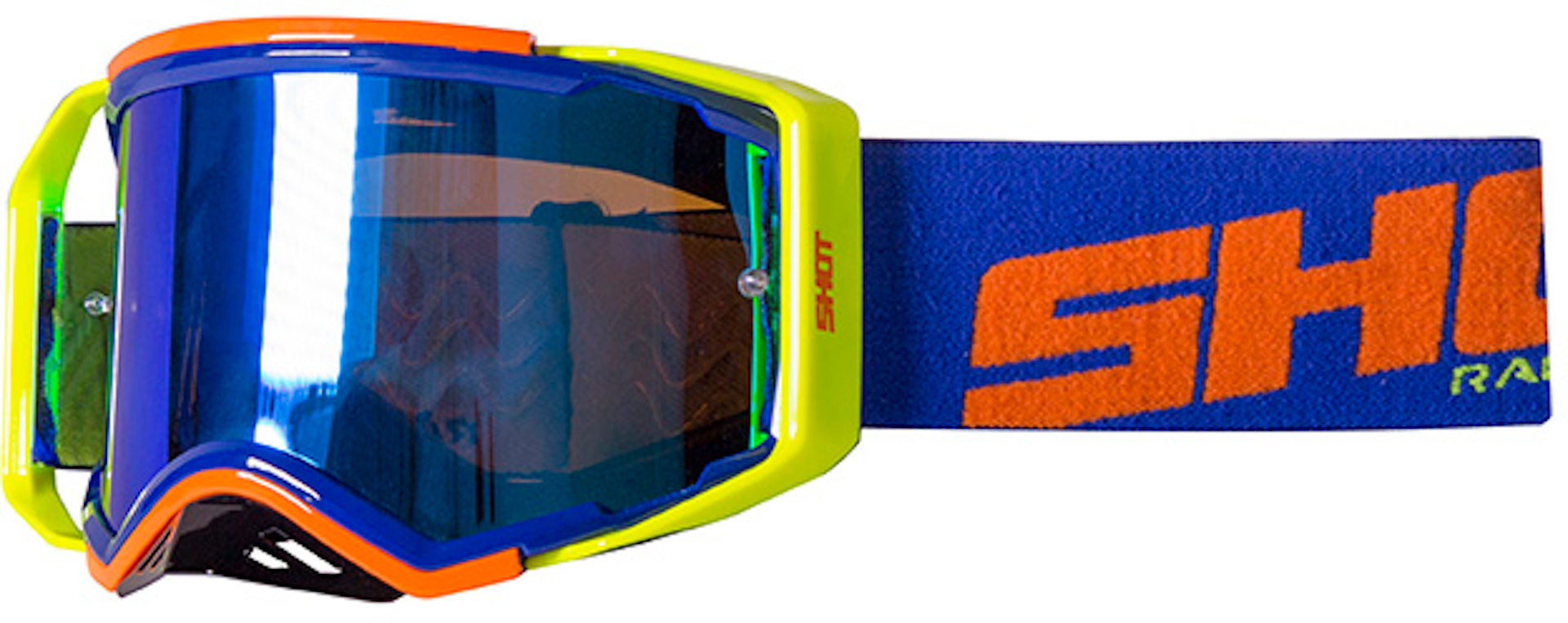 Shot Lite Lunettes Motocross tined Bleu Orange unique taille