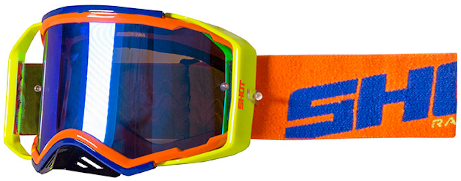 Shot Lite Lunettes Motocross tined Bleu Orange unique taille