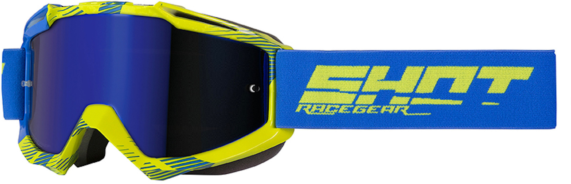 Shot Iris Jet Lunettes Motocross Bleu Jaune unique taille