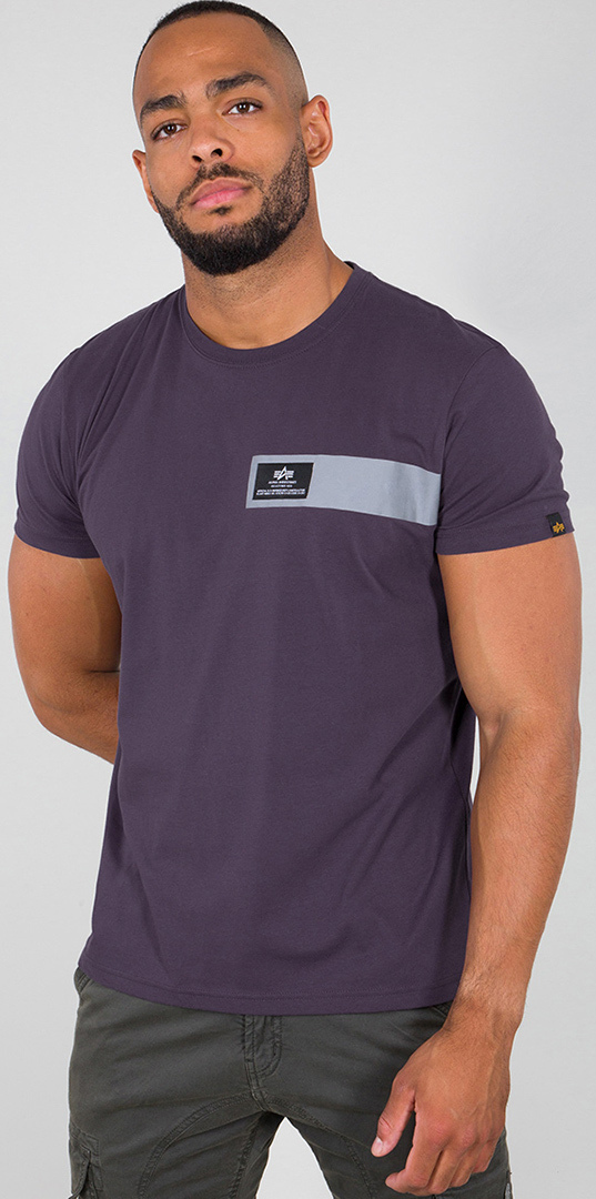 Alpha Industries Reflective Stripes T-Shirt Pourpre L