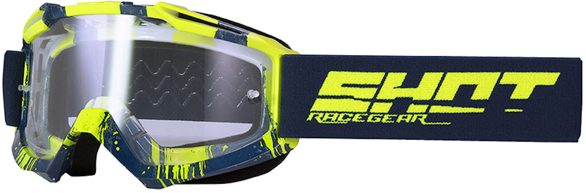 Shot Assault Over Lunettes Motocross Bleu Jaune unique taille