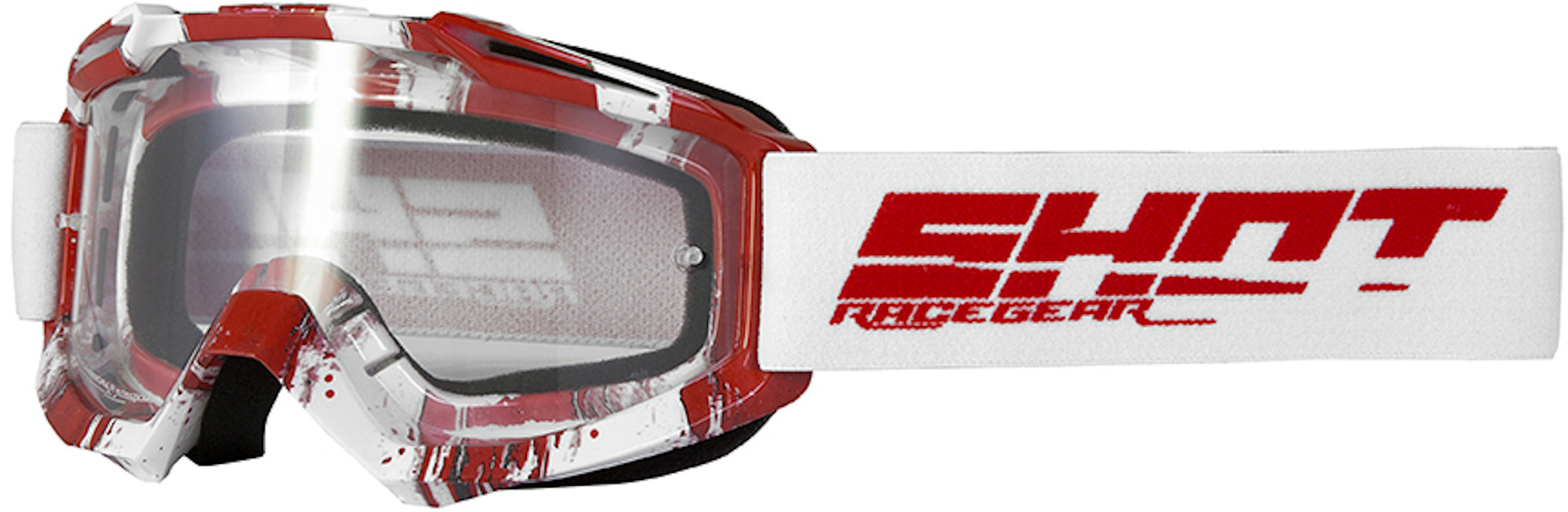 Shot Assault Over Lunettes Motocross Blanc Rouge unique taille