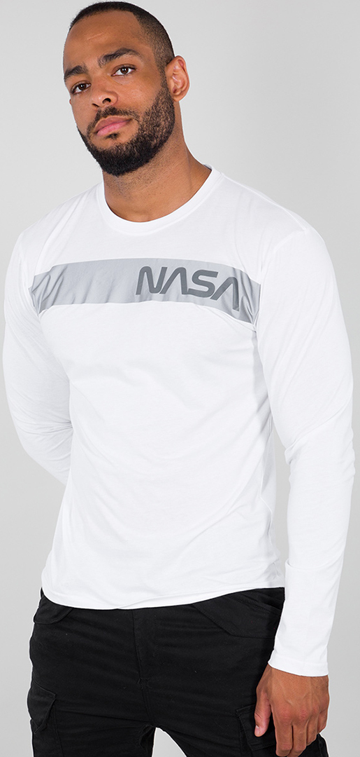 Alpha Industries NASA RS Chemise à manches longues Blanc 2XL