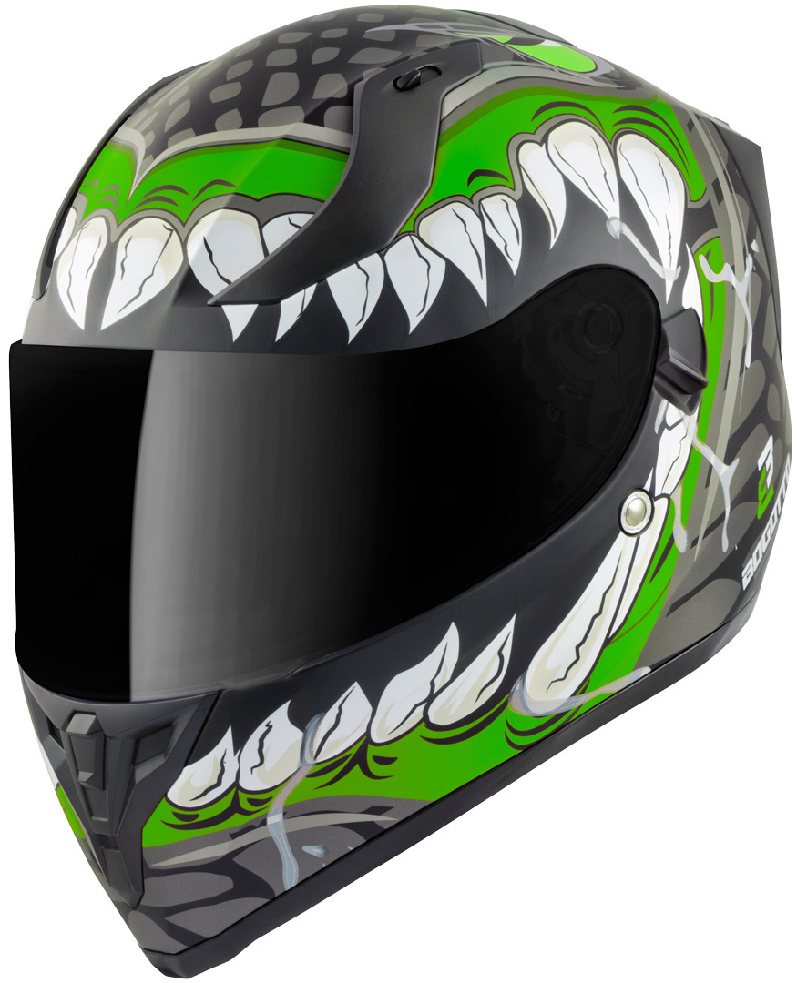 Bogotto V128 Naga Casque Noir Vert XS