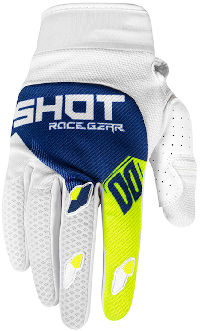 Shot Contact Trust Gants Motocross Blanc Bleu 3XL
