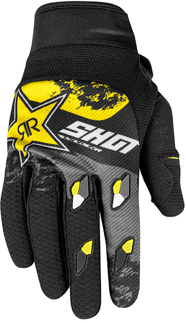 Shot Contact Replica Rockstar Gants Motocross Noir Gris Jaune 3XL