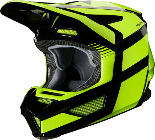 FOX V2 Hayl Casco de Motocross Negro Amarillo XL
