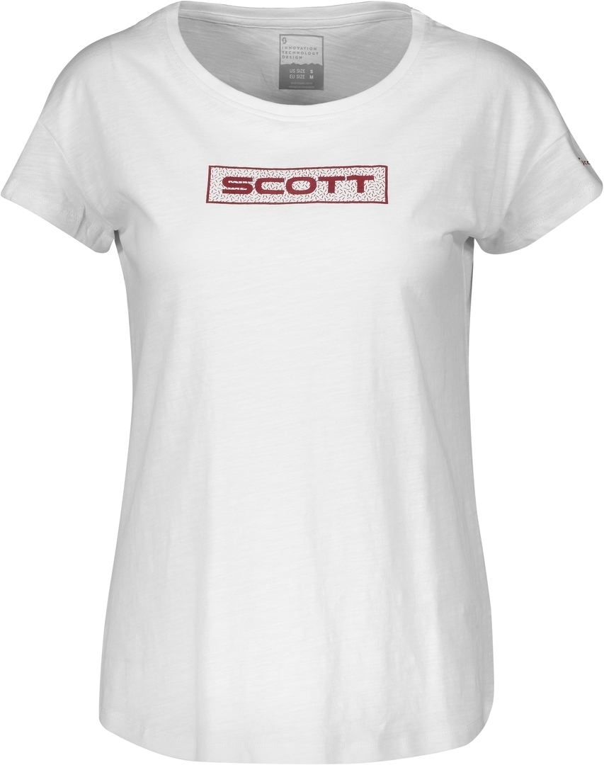 Scott 10 Casual Slub S/SL Regular T-shirt Dames Blanc XL