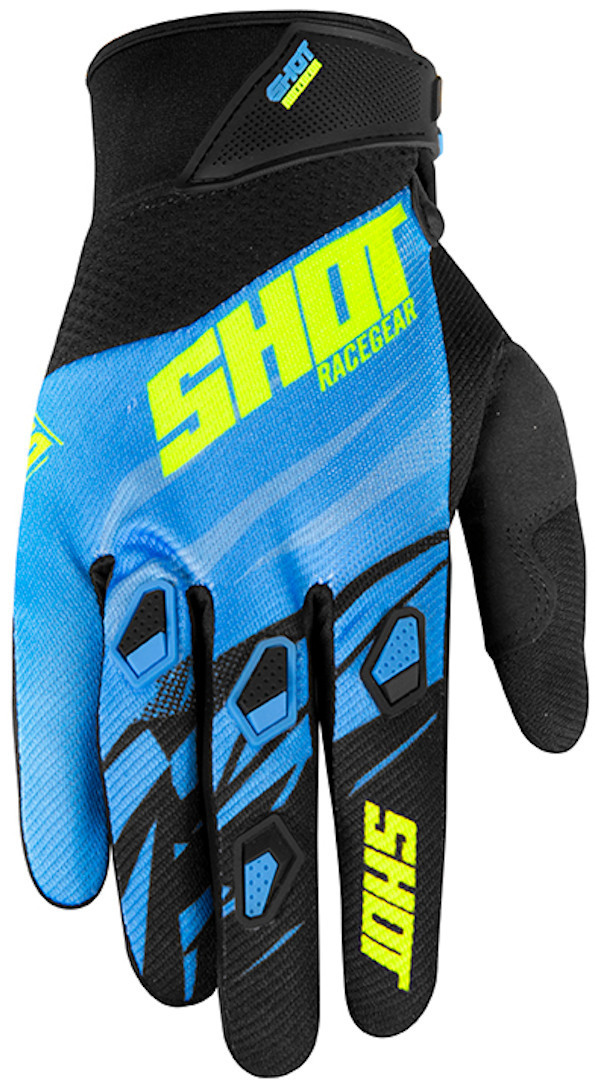 Shot Devo Ventury Gants Motocross Bleu Jaune 3XL