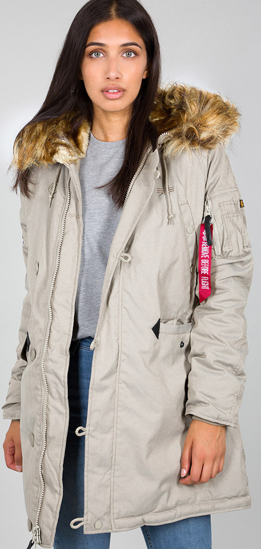 Image of Alpha Industries Explorer Veste Pour dames Beige XS