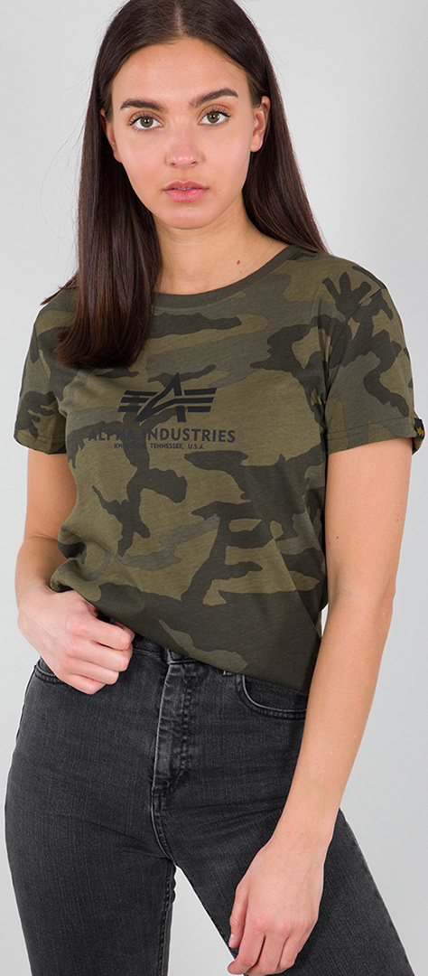 Image of Alpha Industries New Camo Basic T-shirt Dames Multicolore L