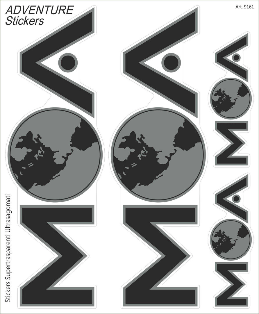 Booster MOA Ensemble d'autocollants Noir unique taille