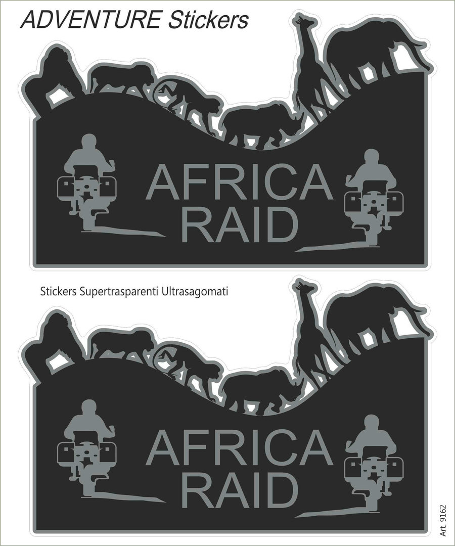 Booster Africa Raid Ensemble d'autocollants Noir unique taille