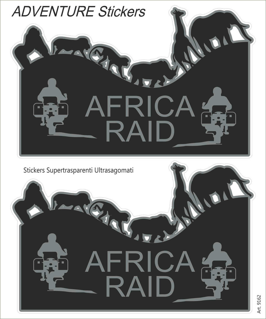 Image of Booster Africa Raid Ensemble d'autocollants Noir unique taille