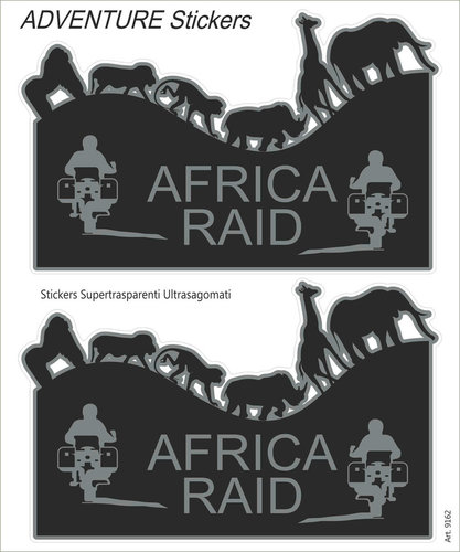 Booster Africa Raid Conjunto de pegatinas Negro un tamaño