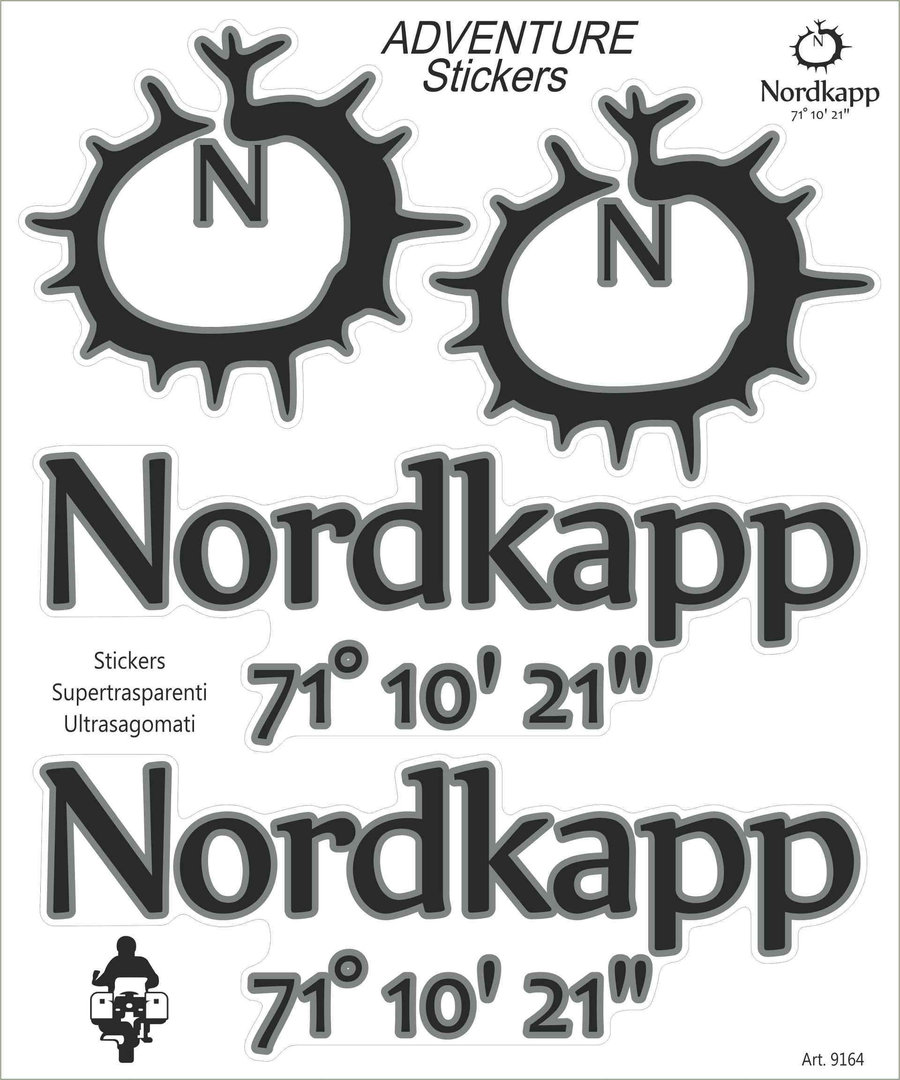 Booster Nordkapp Ensemble d'autocollants Noir unique taille
