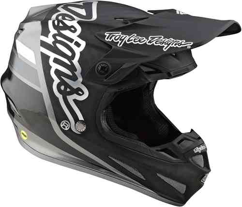 Troy Lee Designs SE4 Sillhouette MIPS Casco de Motocross Blanco Turquesa Azul 2XL