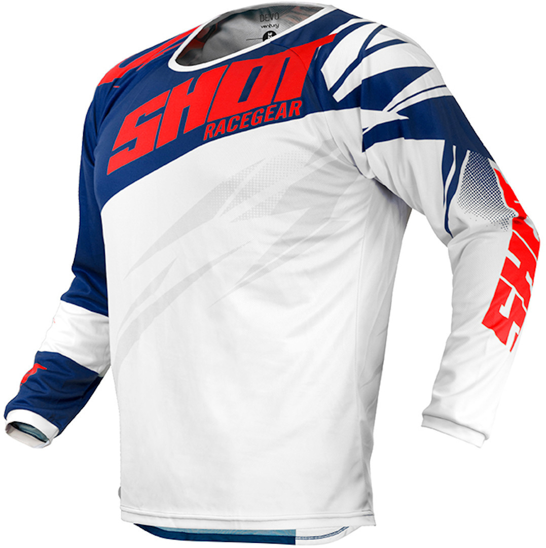 Shot Devo Ventury Maillot Motocross enfants Rouge Bleu S