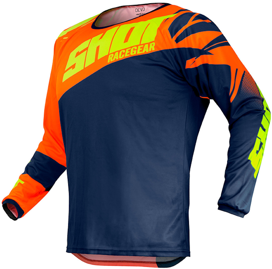 Shot Devo Ventury Maillot Motocross enfants Bleu Orange XL