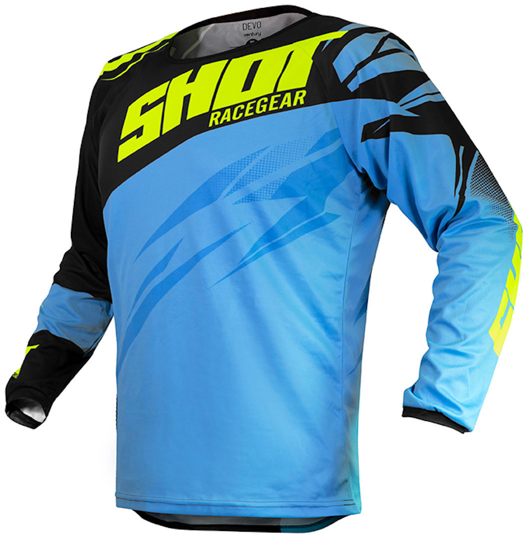 Shot Devo Ventury Maillot Motocross enfants Bleu Jaune L