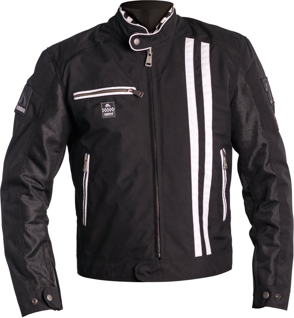 Helstons Shelby Veste textile de moto Noir Blanc M