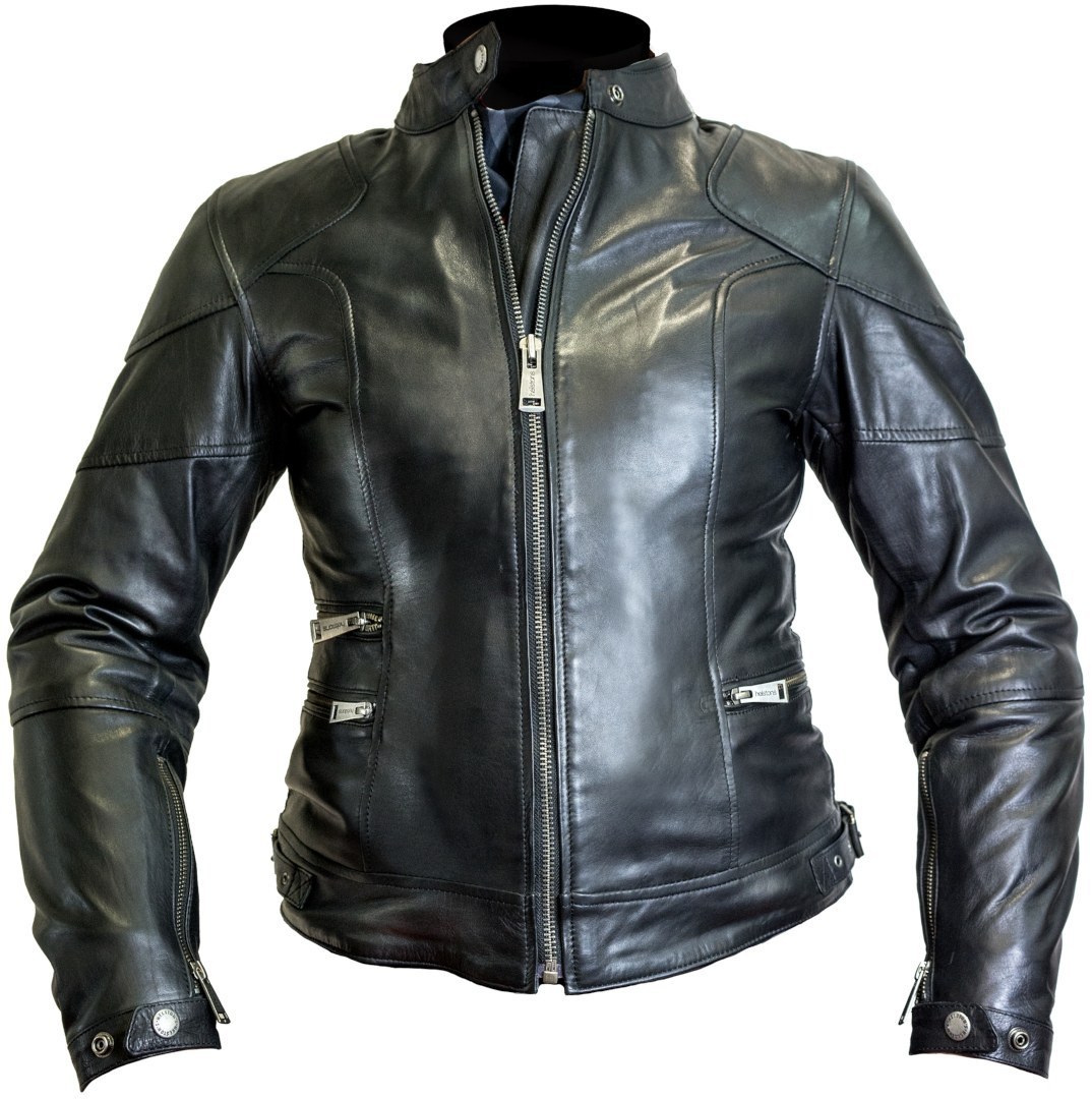 Helstons Pat Veste en cuir de moto de dames Noir 2XL