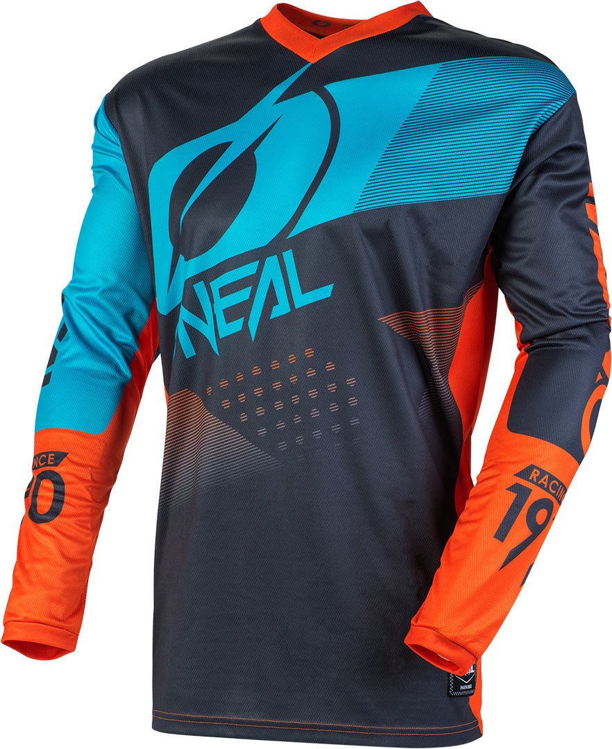 Oneal Element Factor Maillot Motocross Jeunesse Gris Orange S