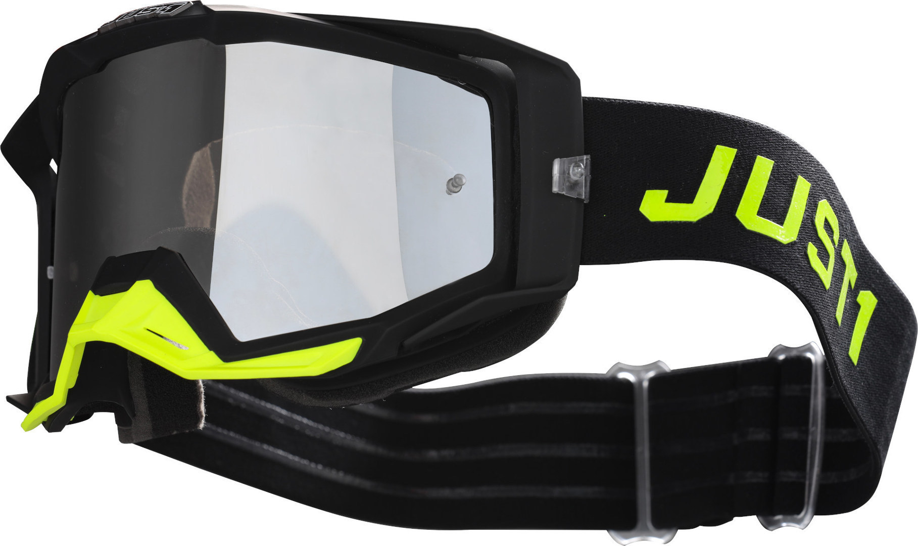 Just1 Iris Pulsar Lunettes Motocross Noir Jaune unique taille