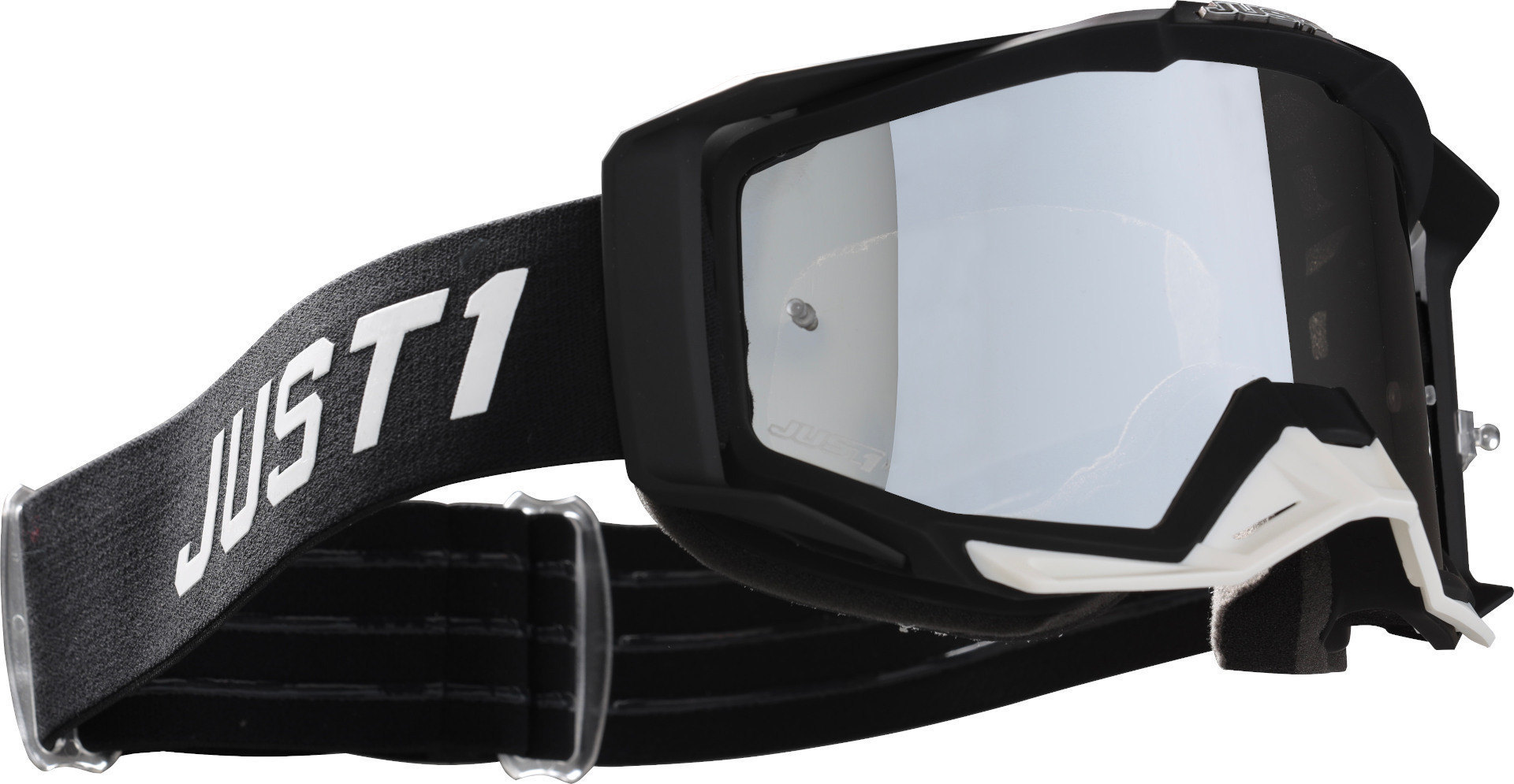 Image of Just1 Iris Pulsar Lunettes Motocross Noir Blanc unique taille