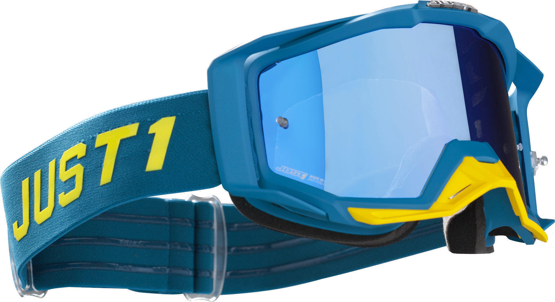 Just1 Iris Pulsar Lunettes Motocross Bleu Jaune unique taille