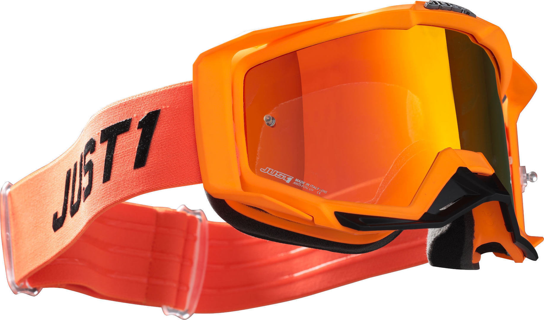 Image of Just1 Iris Pulsar Lunettes Motocross Noir Orange unique taille