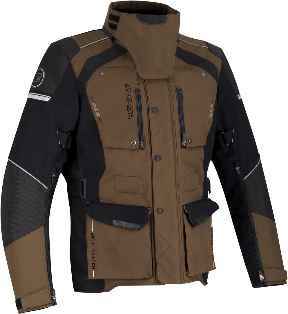 Image of Bering Bonko Veste textile de moto Noir Brun 2XL