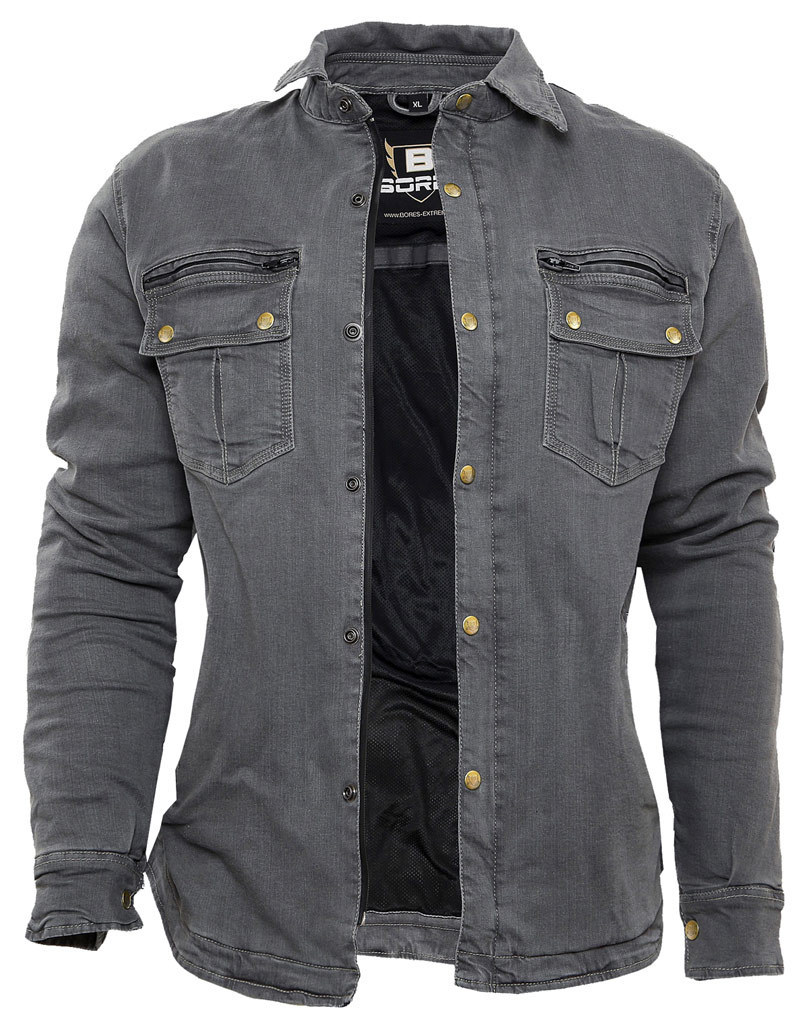 Image of Bores Driver Chemise de moto de dames Gris 2XL