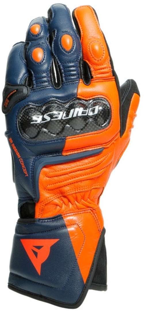 Dainese Carbon 3 Long Gants de moto Bleu Orange 2XL