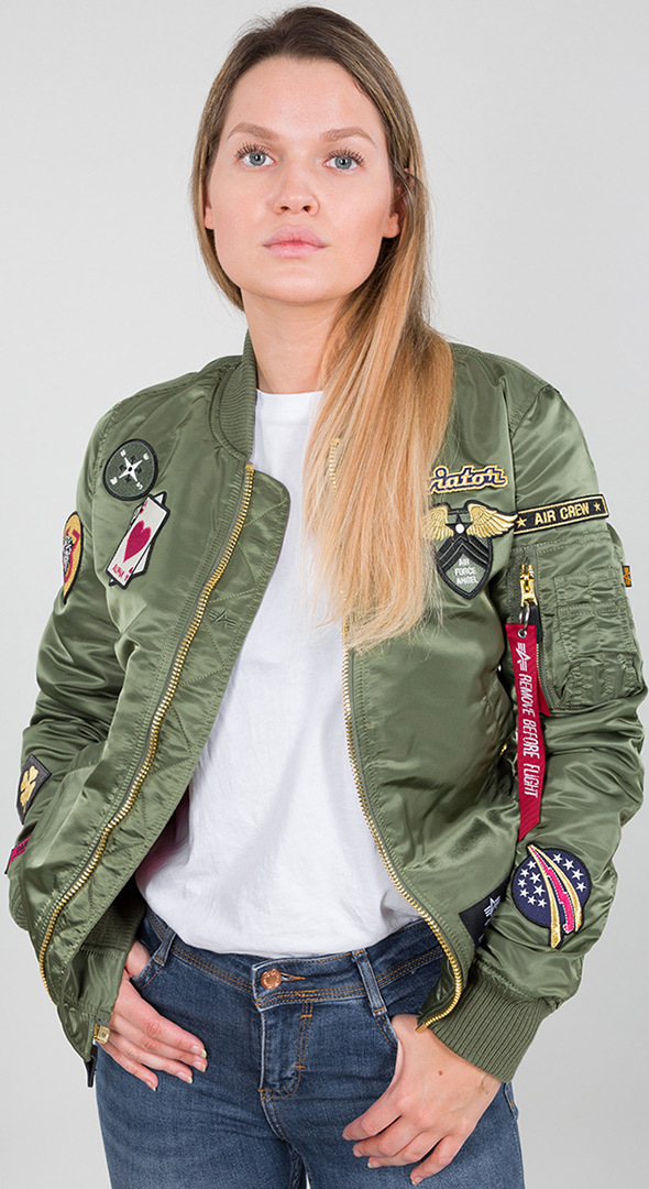 Image of Alpha Industries MA-1 Custom Veste Pour dames Vert L