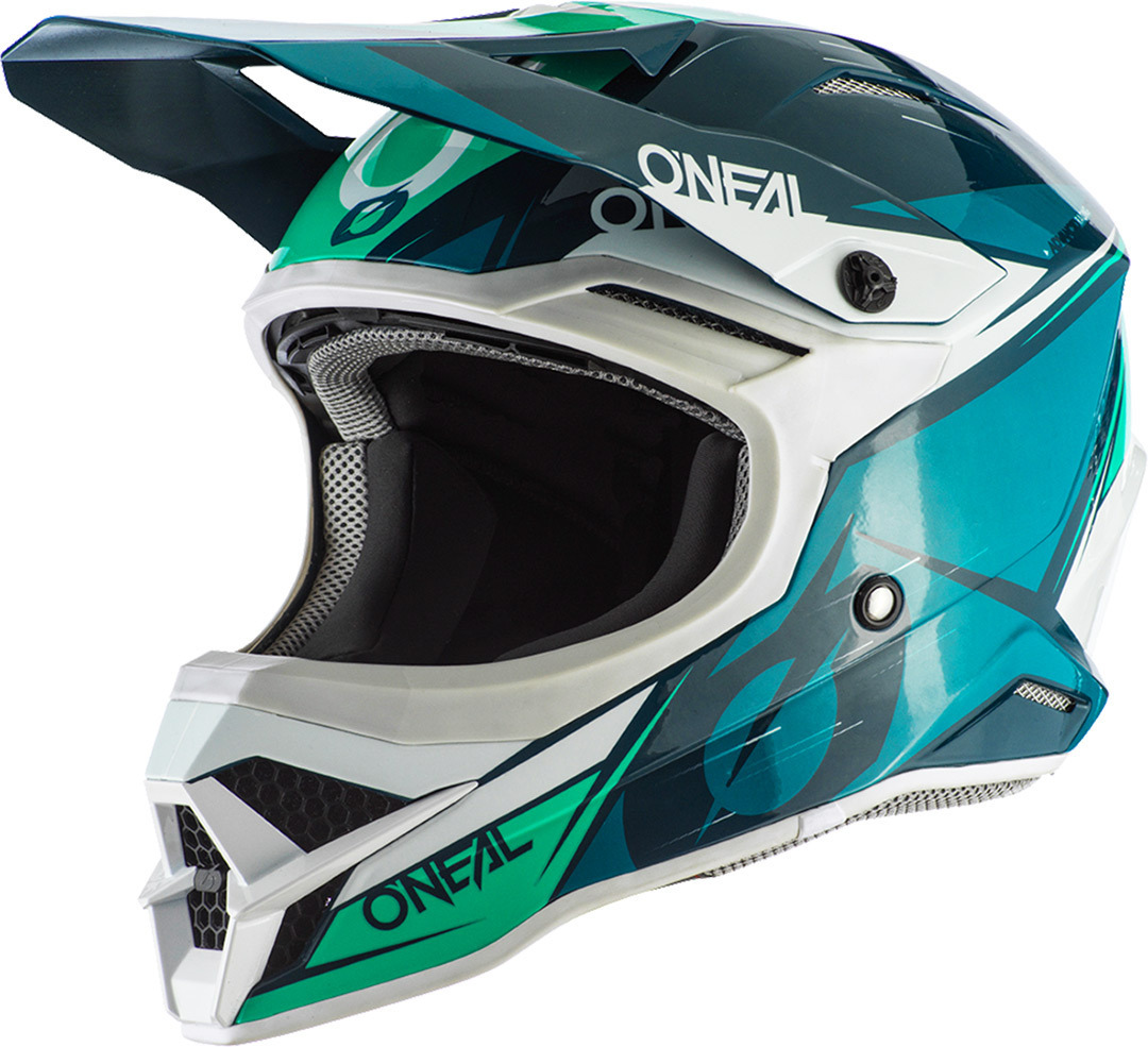 Oneal 3Series Stardust Casque Motocross Vert Bleu XL