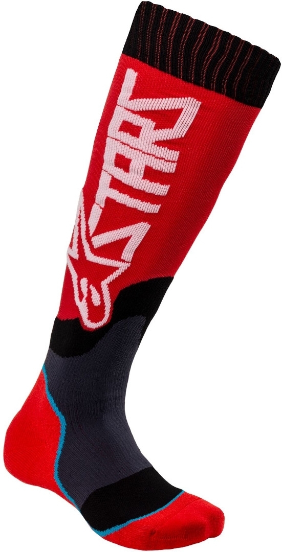 Alpinestars MX Plus-2 Chaussettes Motocross jeunes Noir Rouge unique taille