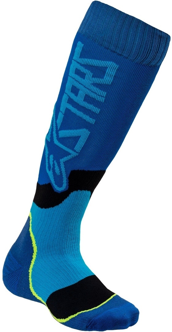 Alpinestars MX Plus-2 Chaussettes Motocross jeunes Bleu unique taille