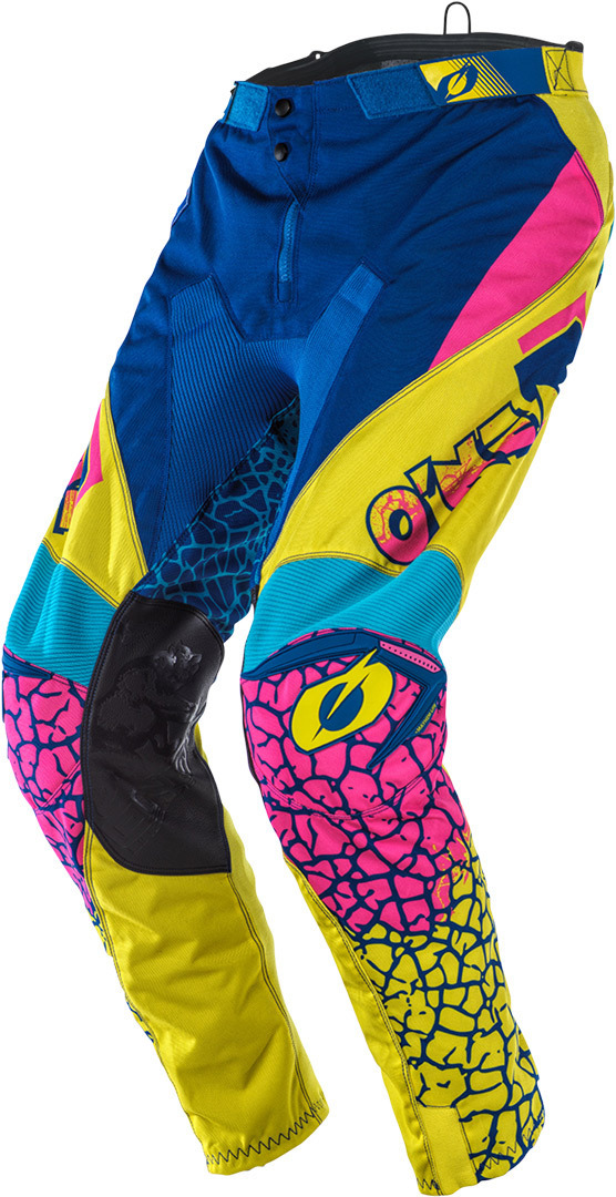 Oneal Mayhem Crackle 91 Pantalon Motocross Bleu Jaune 40