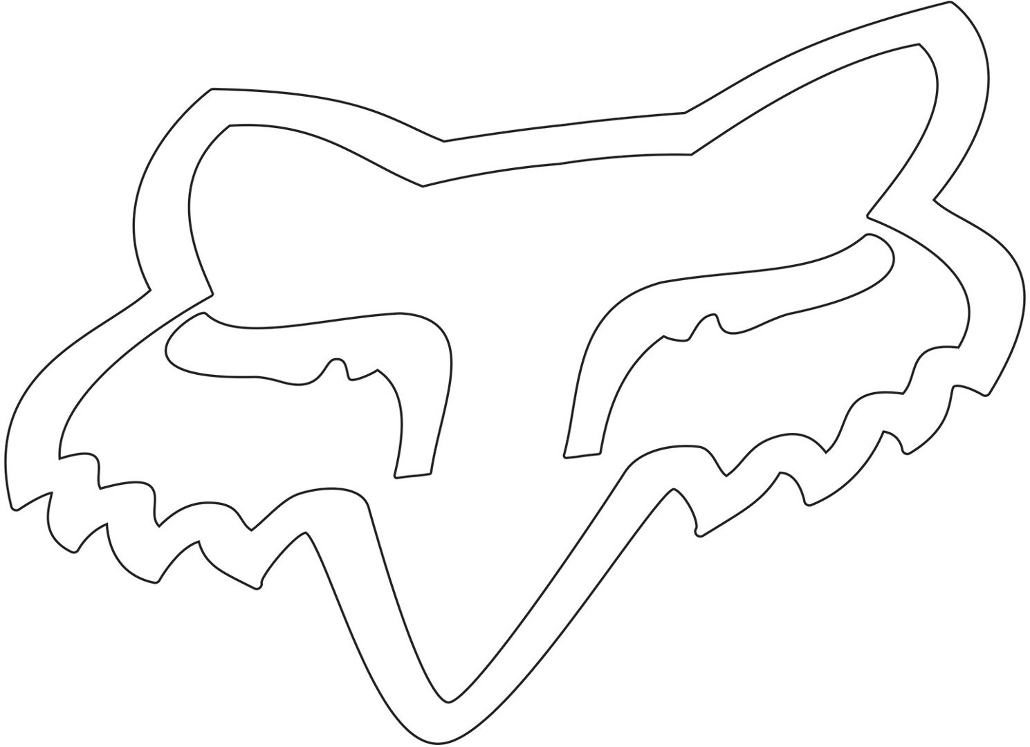 FOX Head TDC 28 autocollant Blanc unique taille