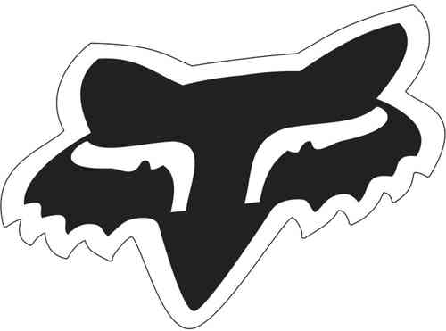FOX Head 7 sticker Negro un tamaño