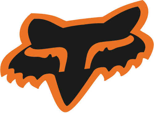 FOX Head 7 sticker Naranja un tamaño