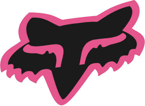 FOX Head 7 sticker Rosa un tamaño