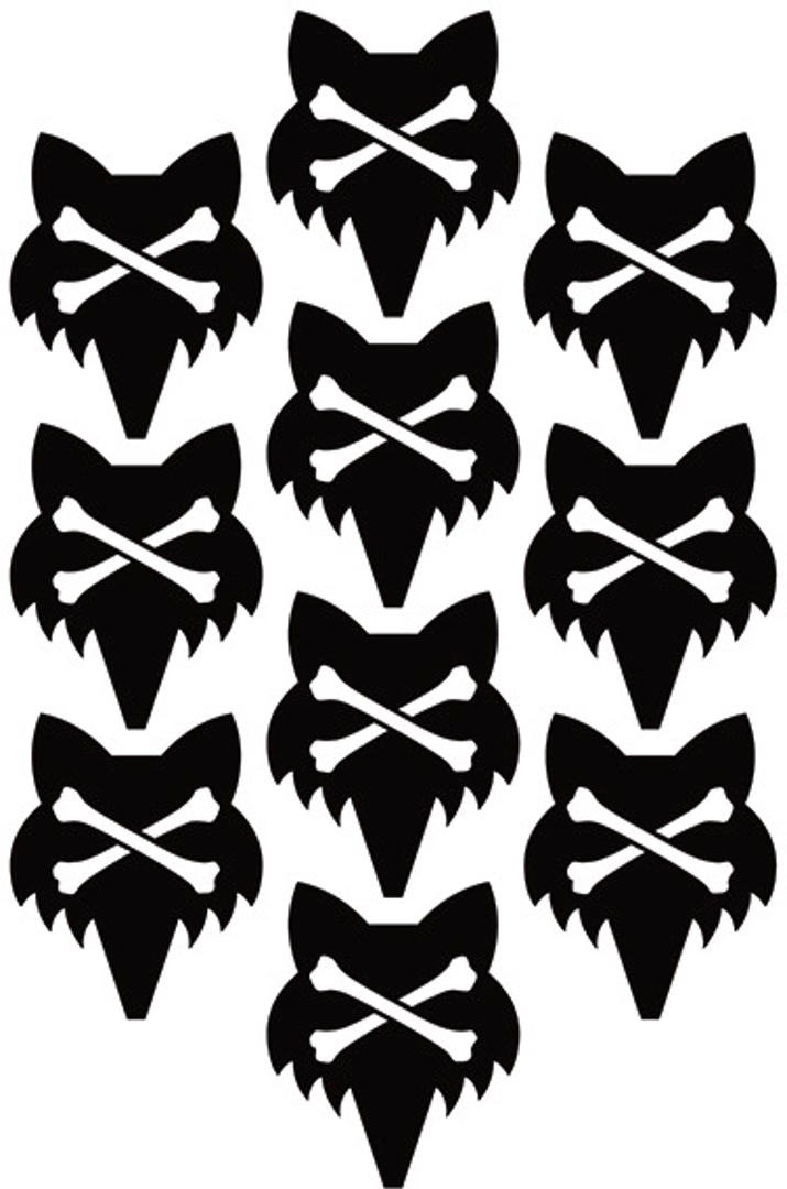 FOX Legacy Victory Autocollants Noir unique taille