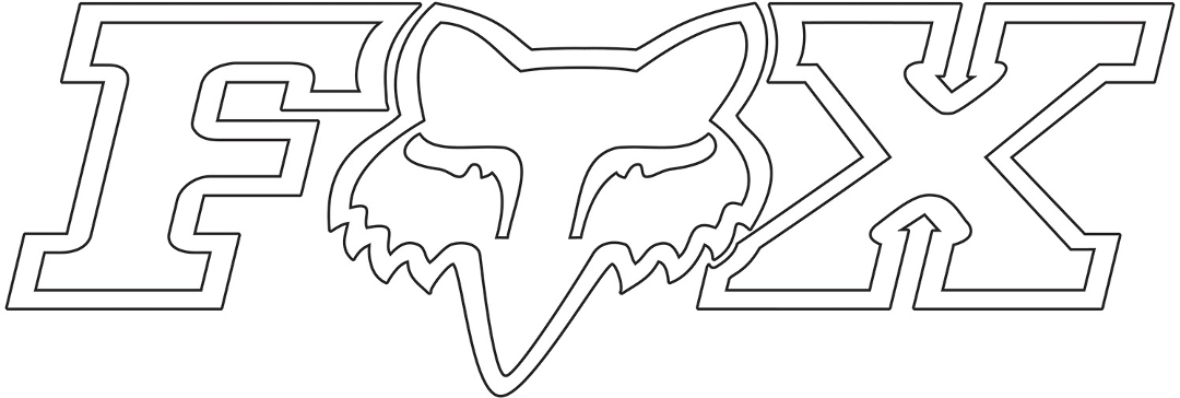 FOX F-Head X TDC 18 autocollant Blanc 45 cm