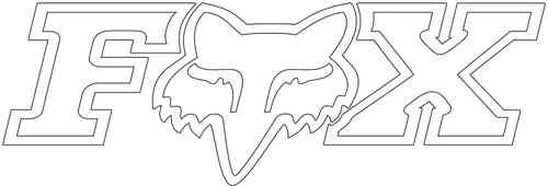 FOX F-Head X TDC 28 sticker Blanco un tamaño