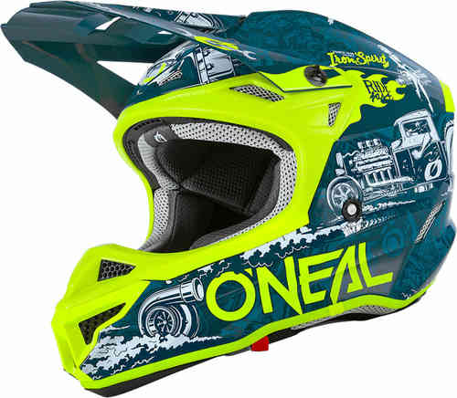 Oneal 5Series Polyacrylite HR Casco de Motocross Amarillo Azul L