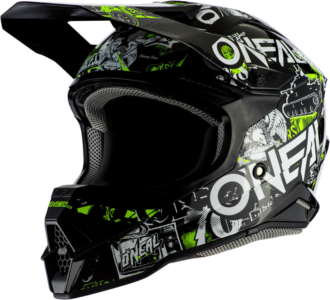 Image of Casque cross O'Neal SERIES 3 - ATTACK 2.0 - BLACK NEON YELLOW GLOSSY 2022