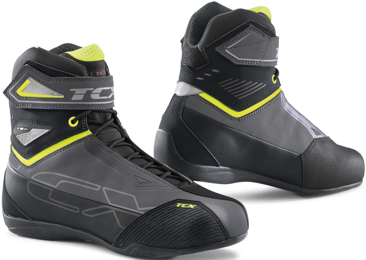 TCX Rush 2 Chaussures de moto imperméables Gris Jaune 48